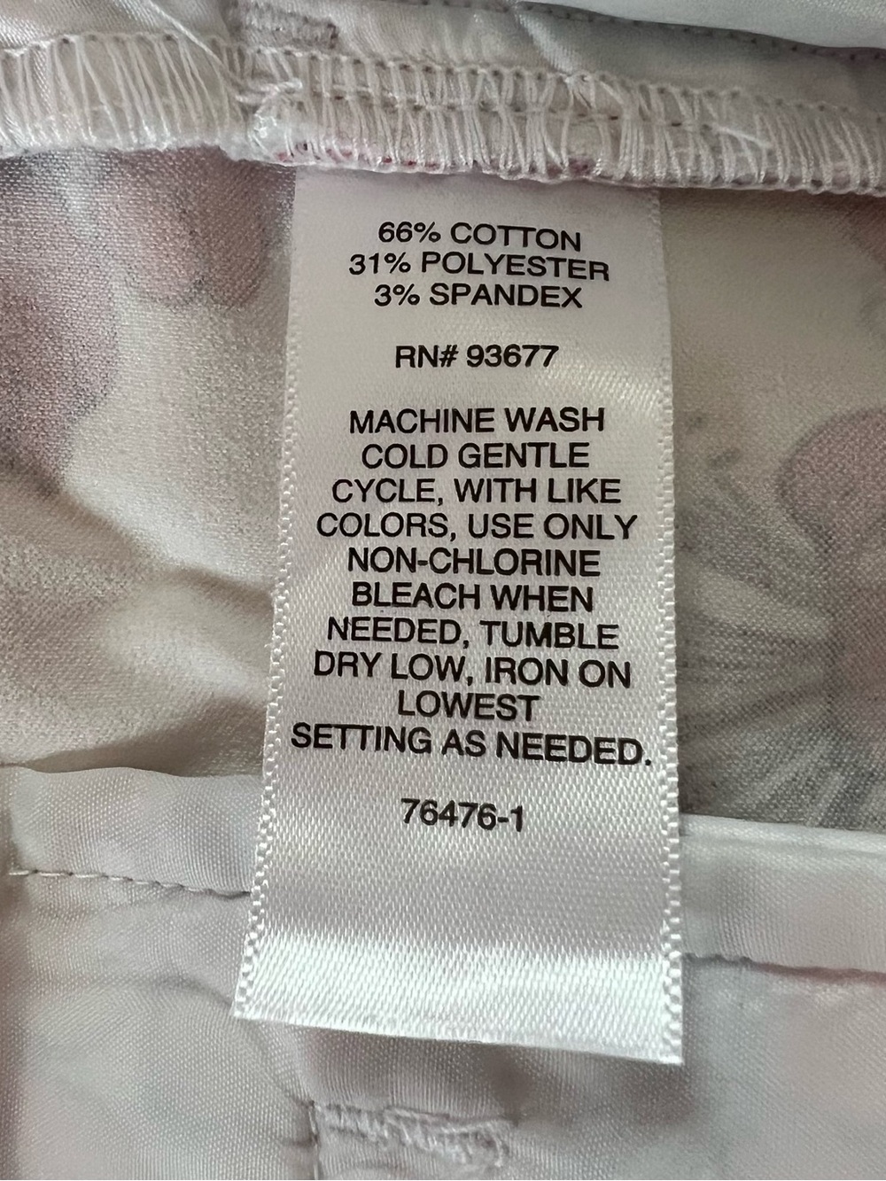 NWOT Liz Claiborne Emma White/Pink Floral Slim-leg Ankle Pants Vibrant Happy Fun - Picture 3 of 9